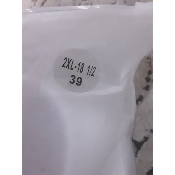 TruWear Men’s Dress Shirt 2XL 18 1/2 White Performance Stretch NWT - Picture 2 of 3